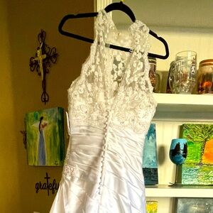 COPY - New white wedding dress never worn size 8! Long train